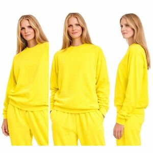 NWT PSK Collective Canary Yellow Sweatshirt & Joggers Set Size 2X | Athleisure